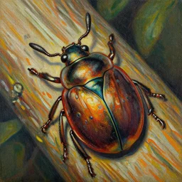 a painting of a shiny bug by paul klee, intricate detail