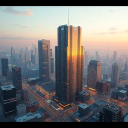 buildings, buildings : - 1. 0 0, a beautiful hyper realistic detailled matte painting of an microchip like city, microchip, a modern concept of 2 2 2 2, featured on artstation, featured on behance, f 1 6, barometric projection, rectilinear, octane render, cinematic lighting, postprocessing well - rendered : 2. 0 0