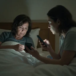 photo of your mom mad at you because you still play phone and told you to go bed, cinematic