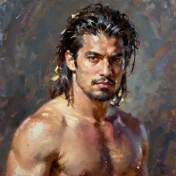 beautiful portrait of Kenny Omega , painterly, brush stroke oil painting, Tankōbon, dynamic lighting, imagine fx, artstation