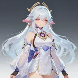 charming character yae miko from video game genshin impact, beautiful transparent cloudy lengeries, intricate, elegant, sharp focus, illustration, highly detailed, digital painting, concept art, matte, art by wlop and artgerm and greg rutkowski and ross tran, masterpiece, red and white and black colors
