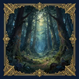 book cover!!!!!!!!!!!!, ivy vector elements at each border, fantasy forest landscape, fantasy magic, light night, intricate, elegant, sharp focus, illustration, highly detailed, digital painting, concept art, matte, art by wlop and artgerm and ivan shishkin and andrey shishkin, masterpiece