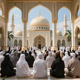 muslims on judgment day digital art very detailed 4 k detailed super realistic