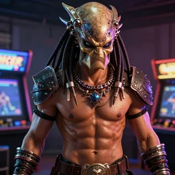 the predator as a character in street fighter arcade game