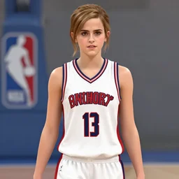 teen emma watson in nba 2 k 0 7, ps 2, video game still