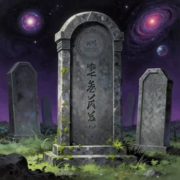 Tombs of the universe, Shinji Kimura, Colouris, Trending on Artstation