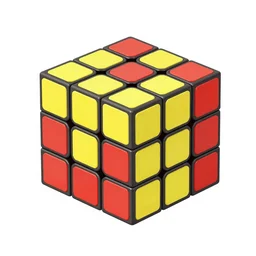 solved rubik's cube 3 x 3, matte colors, illustration concept art, sylvain sarrailh and anton fadeev