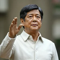 close up picture of a highly detailed statue of BongBong Marcos, 8K,