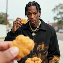 travis scott as a chicken nugget