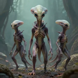 a surreal concept art of an alien species, hyper realistic 8 k,