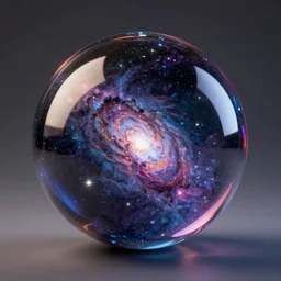 shiny orb containing the cosmos within, realistic, trending on artstation