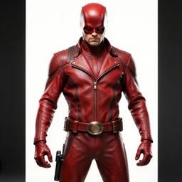 daredevil leather suit painted by joe quesada