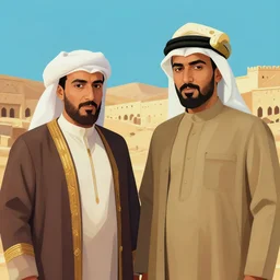 ahmed bay and emir abd el kader a painting digital 2 d art by sparth