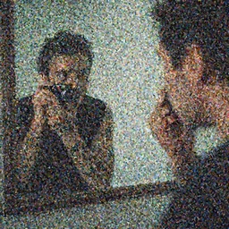 a man with micron pen ink tattoos stares in a mirror, reflection, bruce gilden, leica s, fuji 8 0 0, grainy, low light