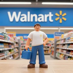 figurine of walmart, personification, embodiment of, symbolize, official store photo, commercial photo, featured on amiami, surrealism, 8 k, 8 5 mm, beautiful composition