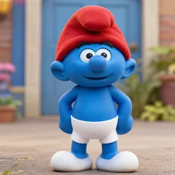 brad pitt as papa smurf live action movie, 8 k,
