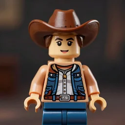 Vladimir Putin as a cowboy. Lego minifigure.