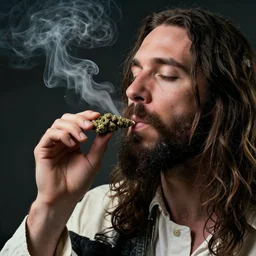 mark mann photography, jesus smoking weed