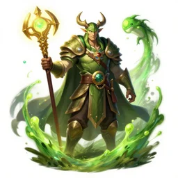 champion splashart of an enchanter healer from nature
