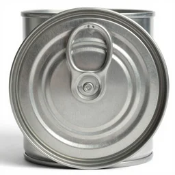 a tin can with a face