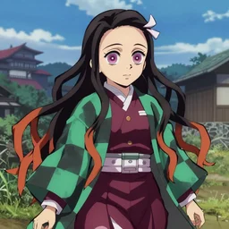 emma watson as nezuko Kamado from demon slayer anime ねずこちゃん  screen shot from demon slayer nezuko from demon slayer anime th by artgem by greg rutkowski trending on artstation