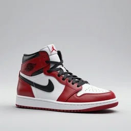 3D render of mid height air jordan sneakers the design of the joker, cinematic, studio lighting, award winning