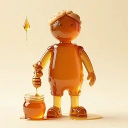 a man made entirely of honey