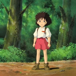green forest on mars, style of miyazaki, nausicaa,