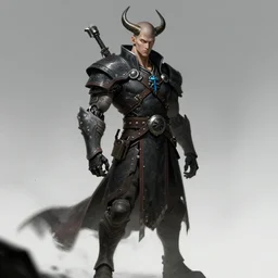 cyborg viking. cyberpunk dark fantasy anime art. concept art. futuristic norse.