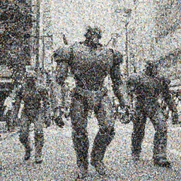 1 9 7 0 s japanese tv show, bw, cyborg monsters walking the streets of shinjuku,