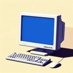 a computer from the 9 0 s in the style of vaporwave
