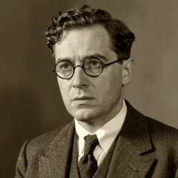 a portrait photo of a 1 9 2 0 s male in a suit with round glasses looking concerned, atmospheric lighting, painted, sepia, intricate, ultra detailed by lee gibbons, well composed, best on artstation, cgsociety, epic, stunning, gorgeous, intricate detail, wow, masterpiece