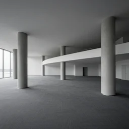 the “Abandoned Office”, is an expansive, empty structure, with architecture resembling a modern office building. Despite this, Level 4 is entirely devoid of furniture and other accessories one would typically expect to find in an office. Excluding the abalone-gray concrete pillars scattered about, spots on the carpet of the level appear to indicate that furniture may have been previously present at one point in time 4k, HD, photorealistic
