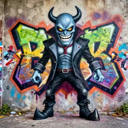 graffiti themed villain