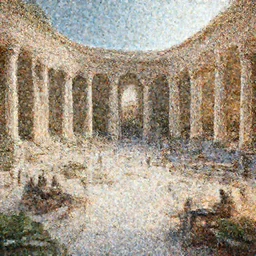 the agora if it was made in the future with social spaces, concept art, 4k