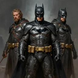 digital _ painting _ of _ medevial batman _ by _ filipe _ pagliuso _ and _ justin _ gerard _ symmetric _ fantasy _ highly _ detailed _ realistic _ intricate _ port