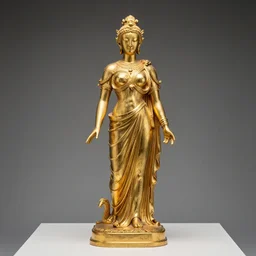 a golden statue