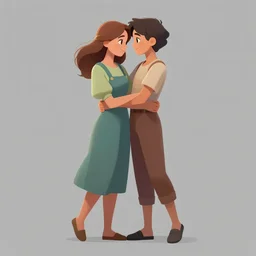 sister's love to her brother, full body, concept art trending on artstation, illustration, devianart, glowing effect, hyperdetailed, hyperreal, golden ratio, rule of thirds, 8 k