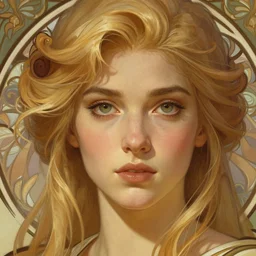aristocrat eye brow raised, female, d & d, fantasy, intricate, elegant, highly detailed, blonde hair, digital painting, artstation, octane render, concept art, matte, sharp focus, illustration, hearthstone, art by artgerm, alphonse mucha johannes voss