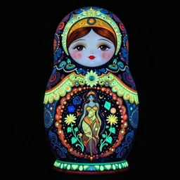 matryoshka, psychedelic acid trip, blacklight reactive, sexy, [[fantasy]], intricate, elegant, highly detailed, digital painting, artstation, concept art, matte, sharp focus, illustration, art by Artgerm and Greg Rutkowski and Alphonse Mucha