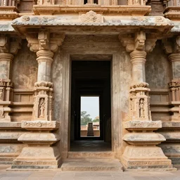 a portal opening in a huge anciient indian temple
