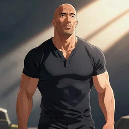 dwayne johnson anime