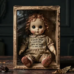 the creepy doll in the box asking if you will fix it a snack too while you are up