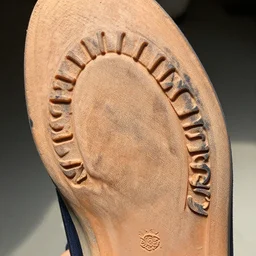 ink imprint of a shoe sole.