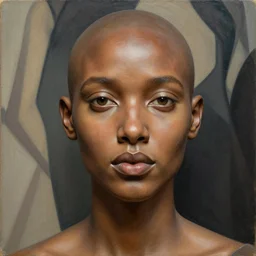 detailed portrait in femininity, realistic face sculpted features, ethnic, exotic, arabic, african, clear eyes, statuesque, warm glowing skin, chiaroscuro, tangible, angular impressionism, arabesque backdrop, contemporary, modern fashion, natural colors, gaston bussiere craig mullins jc leyendecker