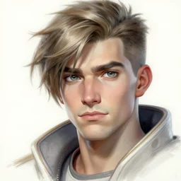 digital cell shaded painting of tracer, detailed face, detailed expression,