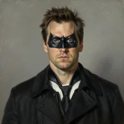 candid portrait of Colin Farrell as Bruce Wayne by Andrew Wyeth