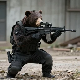 bear playing as counter terrorist