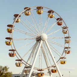 a mid - century modern ferris wheel. highly detailed digital art. realistic. lots of details. 1 3 mm.