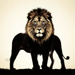 lion, silhouette art